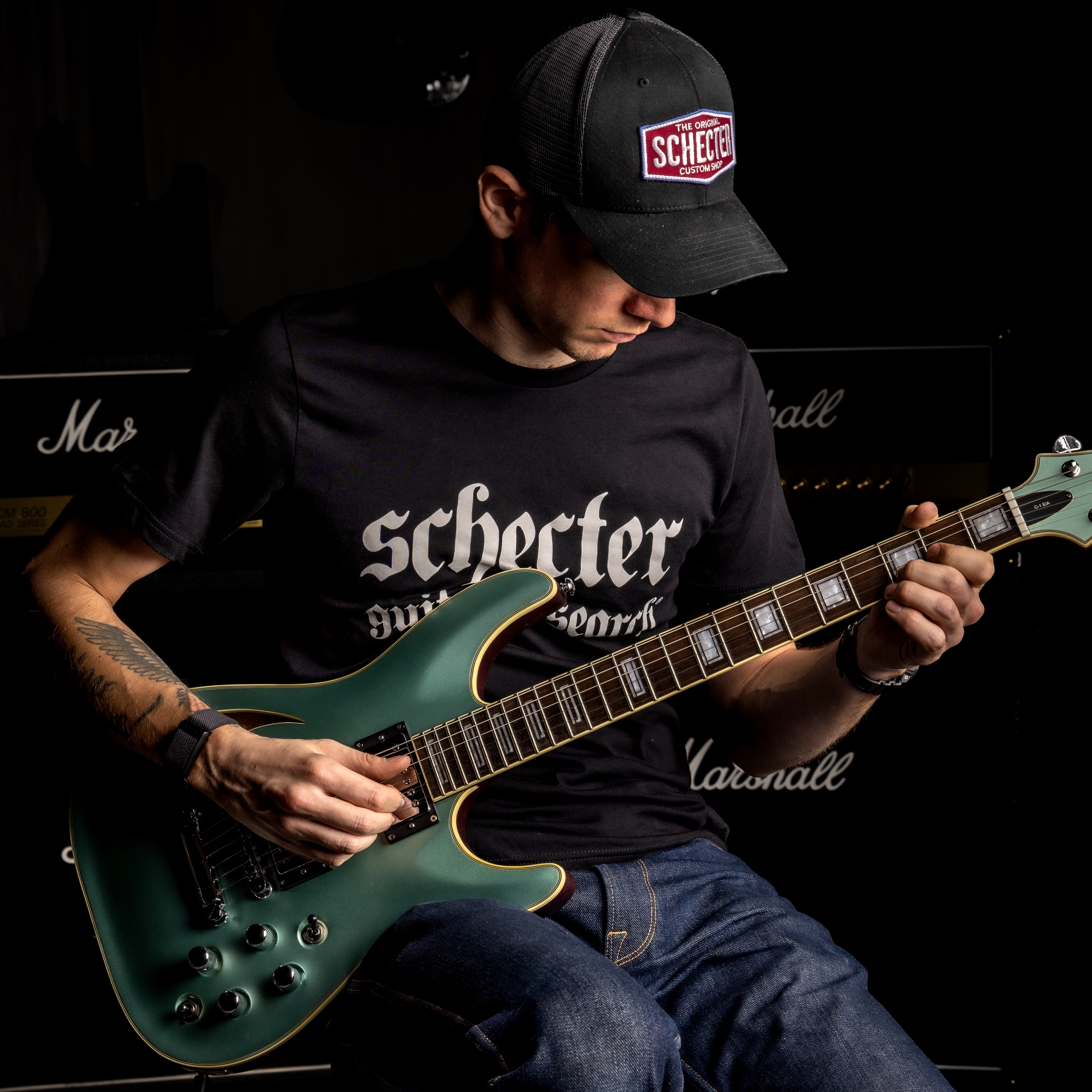 Schecter Diamond Series Gothic Logo Graphic Tee